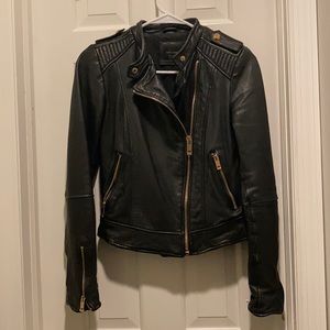 Zara Lamb Leather Jacket. Size XS.